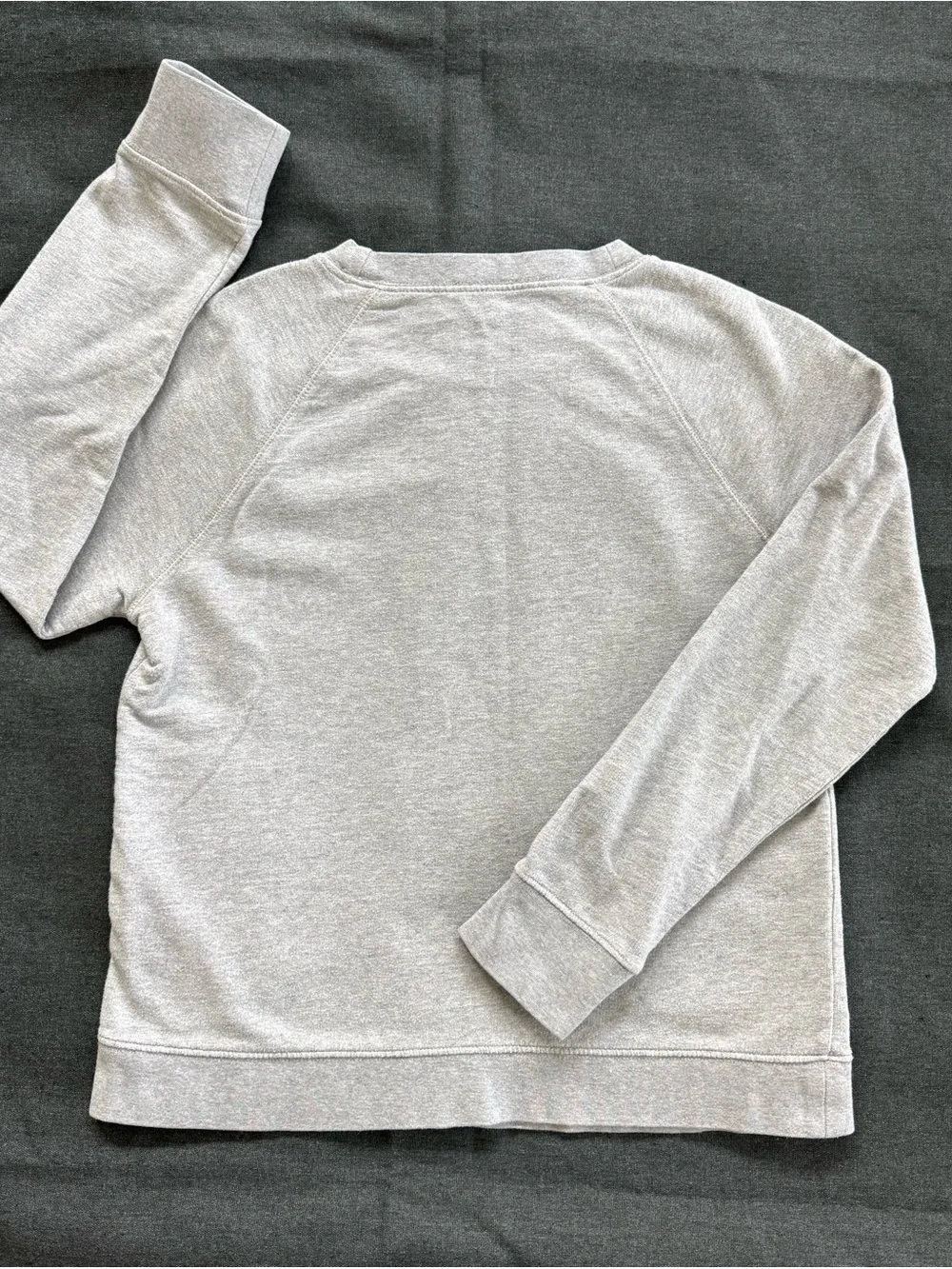 J.Crew Grey French Terry Raglan Sleeve Crewneck Sweatshirt Size Small K6378